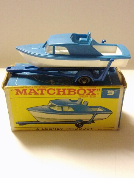 ☆マッチボックスNo.9☆ボート&トレーラー☆レズニー社☆箱付☆