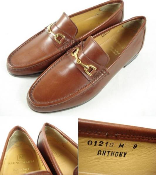 70%OFF/伊製●ブルーノマリ ビットローファー靴9M/26-26.5cm位