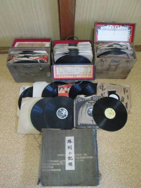 SP盤レコード流行歌・歌謡曲・軍歌・約119枚 勝利の記録11枚