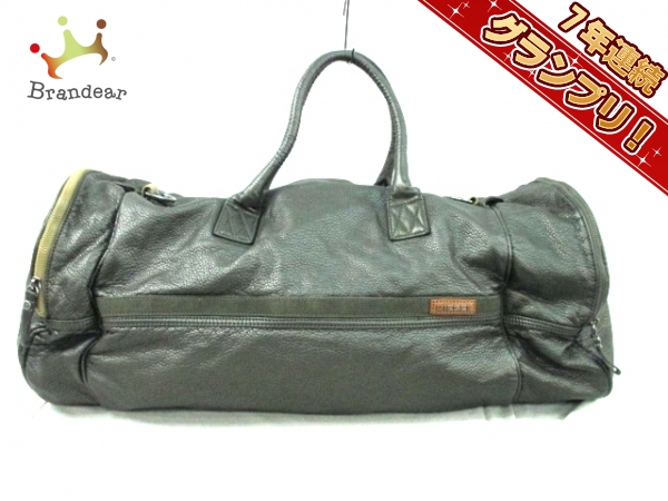 ディーゼル ボストンバッグ 美品 シルバー 合皮 DIESEL