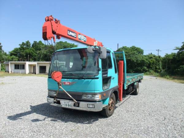 日野レンジャー ハイジャッキ ユニック4段 平成2年7月製 車検無