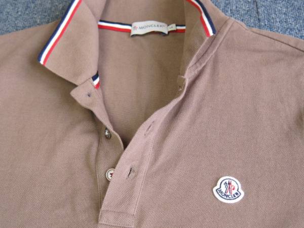 モンクレール　ポロシヤツL ブラウン　中古美品