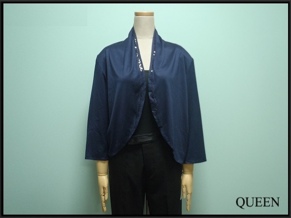 即決！remalon 薄手カーディガン▲レマロン/未使用品/紺