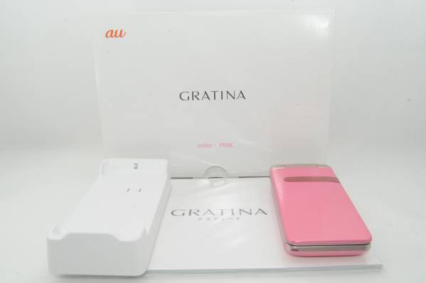 極美品 au GRATINA 4G グラティーナ ピンク 箱付き