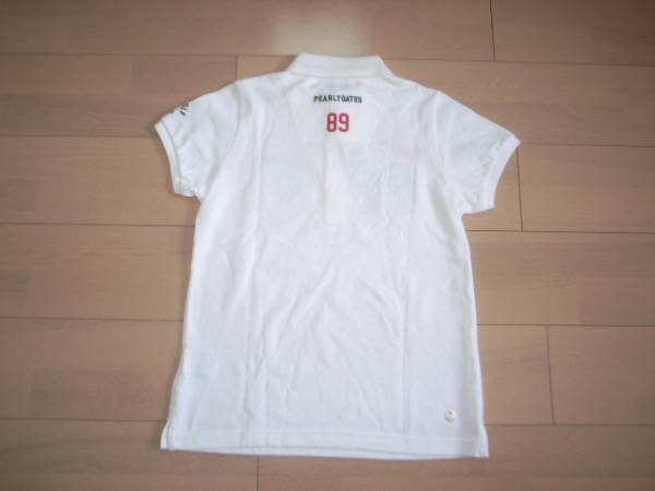 PEARLY GATESパーリーゲイツ89ロゴ鹿の子ポロシャツ白0未使用ESD