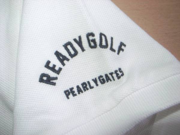 PEARLY GATESパーリーゲイツ89ロゴ鹿の子ポロシャツ白0未使用ESD