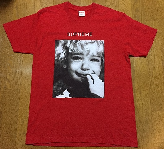 L 美品 キムタク さんタク 15AW Supreme Crybaby Tee Tシャツ