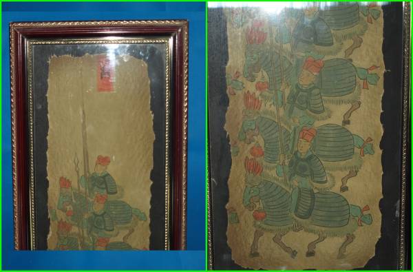 骨董市　掘り出し品中国唐時代　敦煌莫高窟壁画 人物像 発掘品AK1785 骨董市掘り出し品 中国唐時代 敦煌莫高窟壁画 人物像 骨董品 Z0962B23