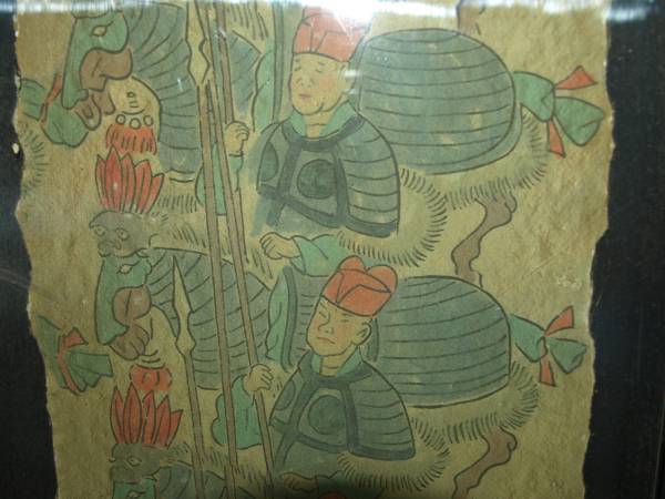 骨董市掘り出し品 中国唐時代 敦煌莫高窟壁画 人物像 骨董品 骨董市