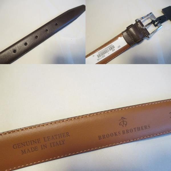 BROOKS BROTHERS 346ブルックスブラザーズ 茶 本革ベルト 38/95