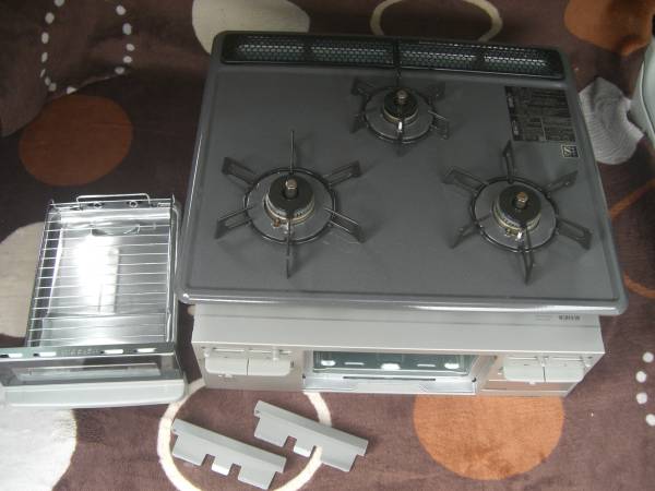 4039 クリナップ ビルトイン3口コンロ 都市 15年製 中古 中古美品！23年