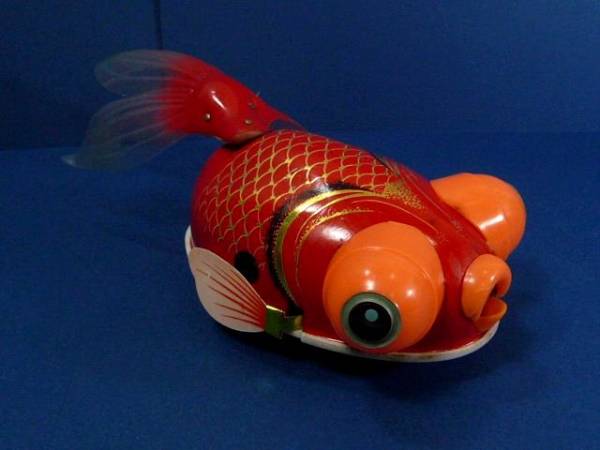 マルサン商店 マルサン 日本製 昭和 レトロ 古い 金魚 ブリキ ぜんまい 