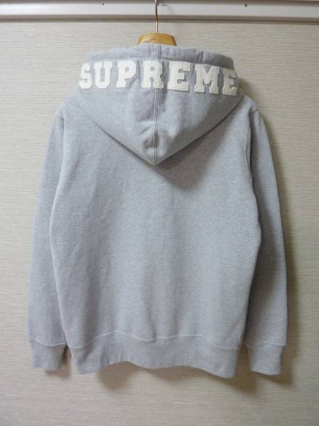 15AW Supreme Felt Hood Logo Zip-Up Sweat ロゴパーカー シュプ