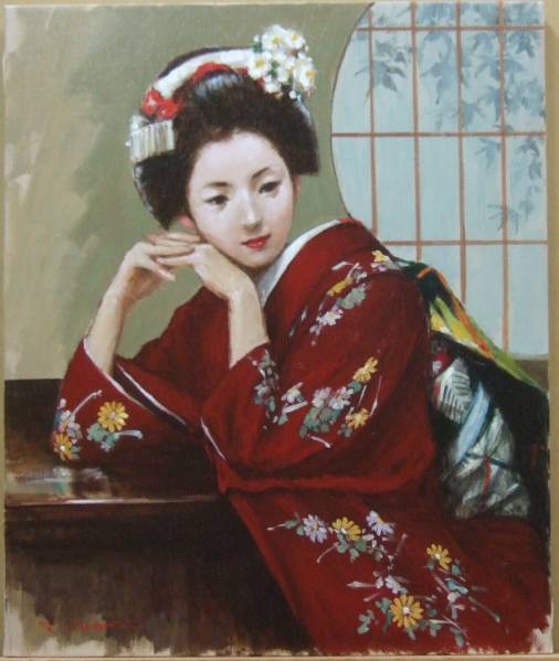 真作保証 美人画 荒木義太郎 Yahoo!オークション - 一枚の絵 一枚の繪 