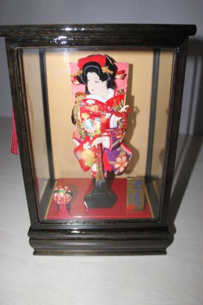 御羽子板 ガラスケース入り お子様の初正月お祝い等ダンボール有