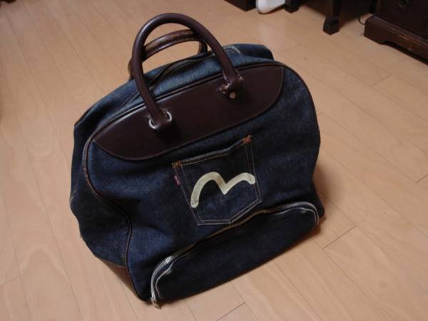 たかし EVISU エビス　ゴルフ　ボストンバッグ デニム×レザー ゴルフ ボストンバッグ EVISU エヴィス デニム GOLF バッグ エビス