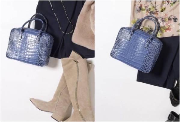 CASTELLARIイタリア◆型押しバッグ必須の超コンサバブルエット