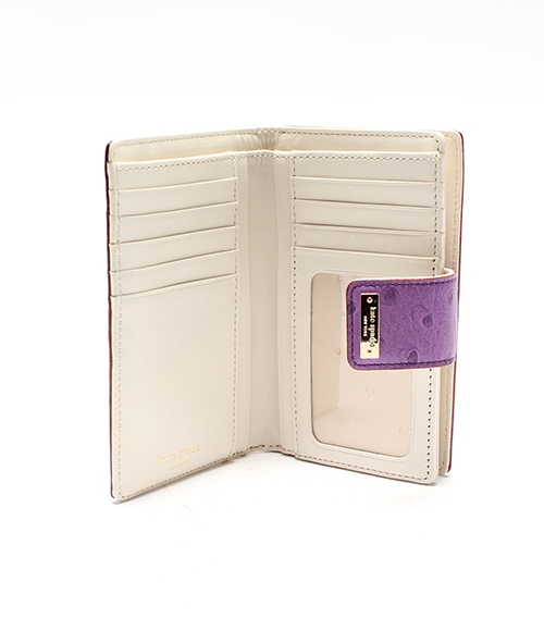 美品 ケイトスペード 型押し 二つ折り財布 PWRU1361 kate spade