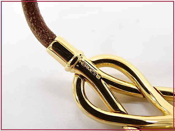 1円 本物 エルメス シェーヌダンクル レザー ブレス 箱付き