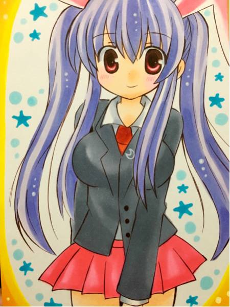 手描きイラスト☆東方☆鈴仙・優曇華院イナバ☆ツインテール(手描き