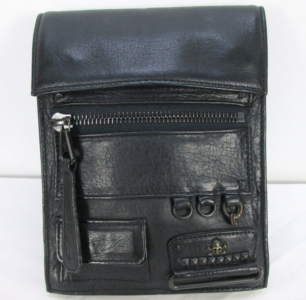 ◇Roen ロエン レザー ウエスト ポーチ スカル スタッズ HF1084