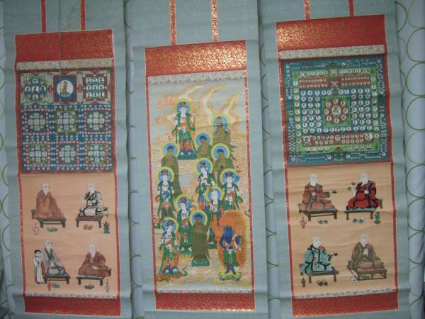 真言八祖大師 十三仏 3対セット 真言宗 掛軸 仏画 十三佛