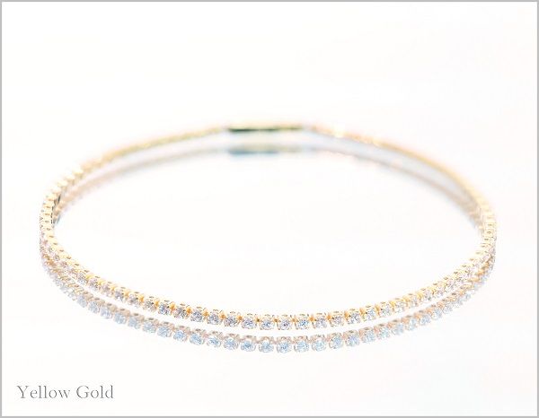 「高級仕様」 ダイヤモンド デニス ブレス / 18K YG 001