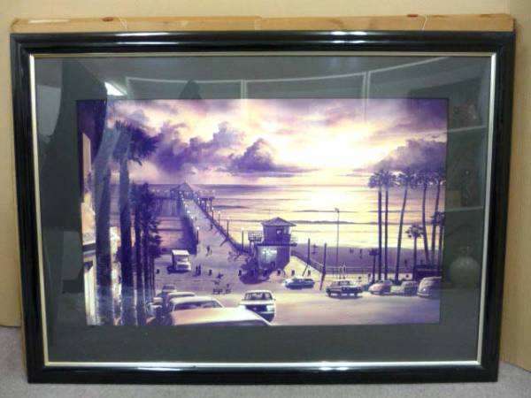 島倉仁「サンセットブールバード」 32/75 版画 風景画 現状(8488