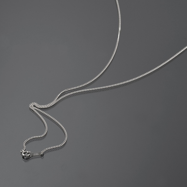 K18WG 2面カット喜平チェーン・ネックレス 1.2mm 50cm