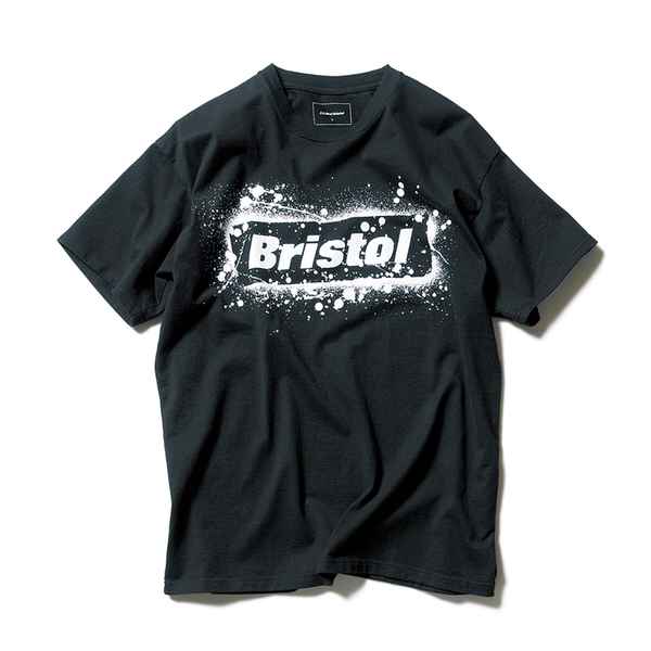 FCRB 16SS STENCIL BOX TEE 黒 L Tシャツ ブリストル ロゴ