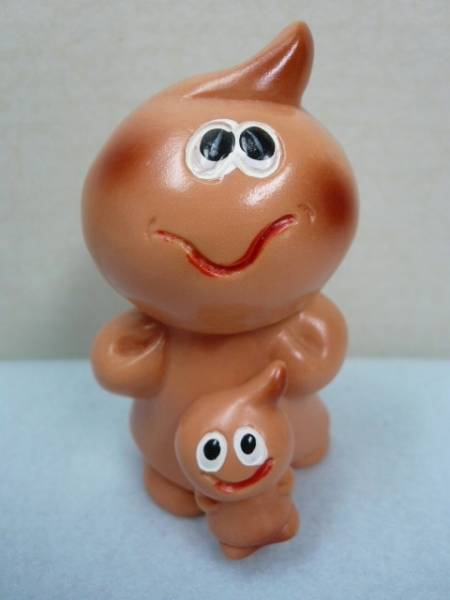 信用金庫 タマネギラ 親子 怪獣 ソフビ 貯金箱 /珍品 銀行