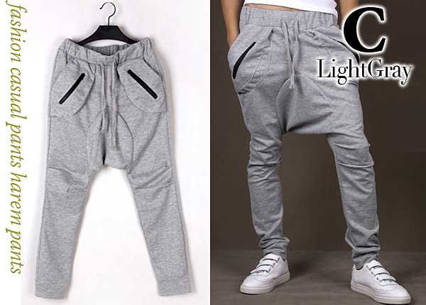 ★参戦！大きめ☆モダンサルエルパンツ新品L灰size2L★MZBM58