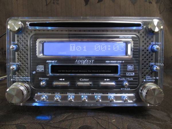 AUX＞＞ADDZEST CD/MDデッキ 整備済 DMZ345BK＜＜売切り♪ カー
