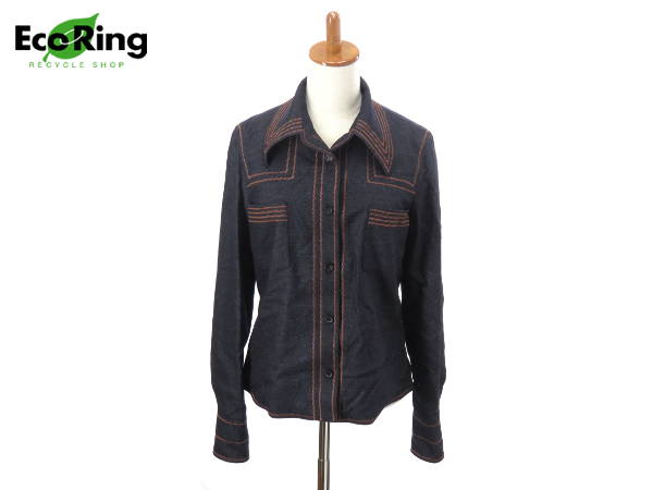 1円 未使用 セリーヌ デニム風 ジャケット size38 HT406