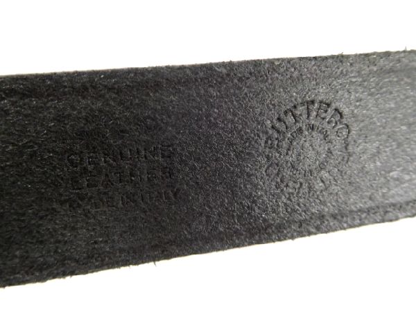新品伊製 BUTERRO ブッテロ ダブルリング 牛革 レザー ベルト 黒