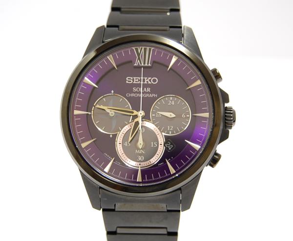 1T959★良品！セイコー スピリットスマート ソーラーSBPY055紫★