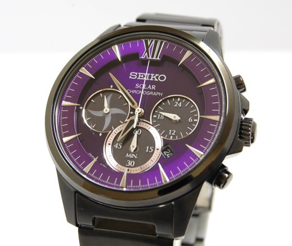 1T959★良品！セイコー スピリットスマート ソーラーSBPY055紫★