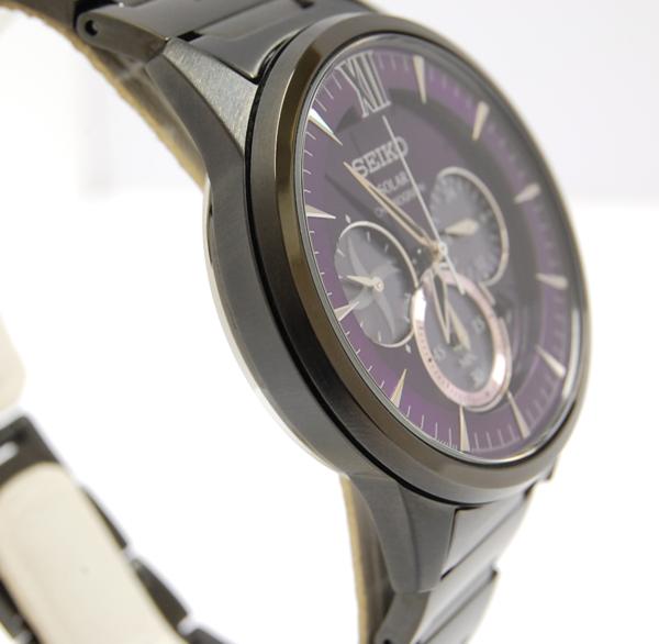 1T959★良品！セイコー スピリットスマート ソーラーSBPY055紫★