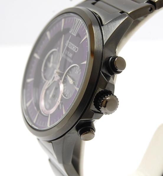 1T959★良品！セイコー スピリットスマート ソーラーSBPY055紫★