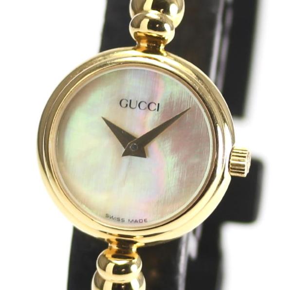 GUCCI グッチ 2700.2.L シェル文字盤 ワイヤー レディース 箱保 ○携帯