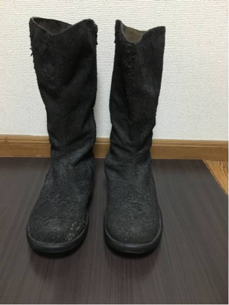 美品 HNBM ブーツ サイドジップ