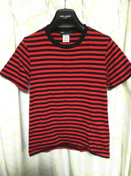 ナンバーナイン 赤黒ボーダー Tシャツ NUMBER (N)INE(2サイズ)｜売買
