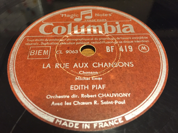 仏Col10吋1枚!エディットピアフのシャンソンその3！