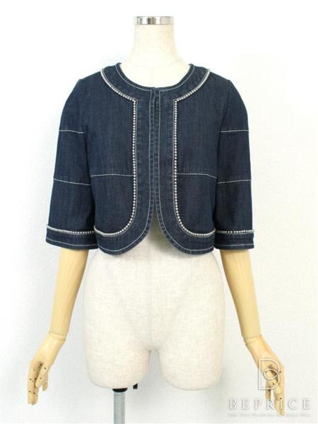 【TO BE CHIC/トゥービーシック】ジャケット デニム 五分袖 40