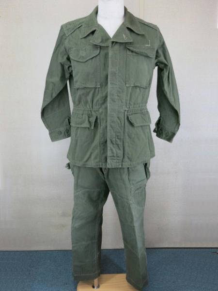 ☆防衛庁【陸上自衛隊 作業服 上下(3号)1963年 日本繊維】軍服☆