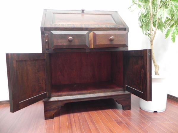 松本民芸家具 308型 ライティングビューロー ミズメザクラ無垢材