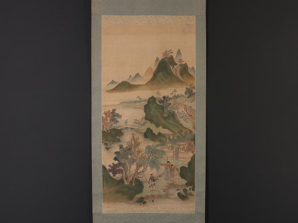 伝来】a7557 山水図 中国画 大幅 山水図（75歳）｜商品一覧｜新古美術