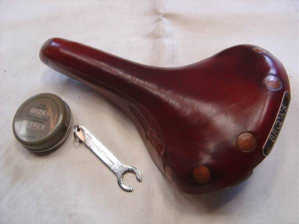 ブルックス チタンフレーム 革サドル 茶 レザー 英国 ビンテージ