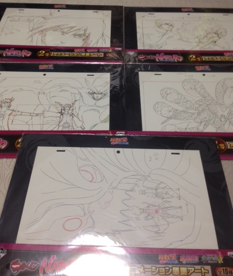 一番くじ NARUTO 2等 アニメーション原画アート 9種 ナルト 一番くじ