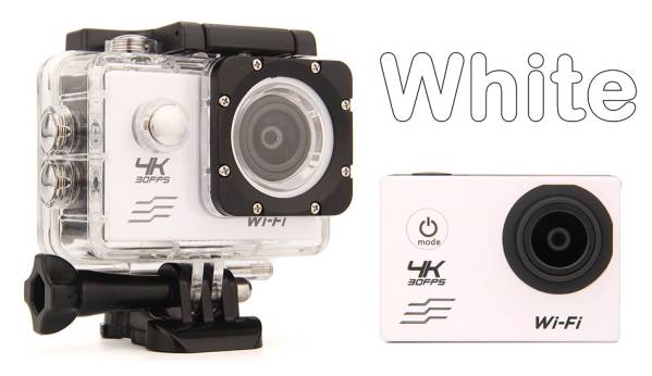 2016最新 4K 多機能 ビデオ アクションカメラ WiFi 防水 白色